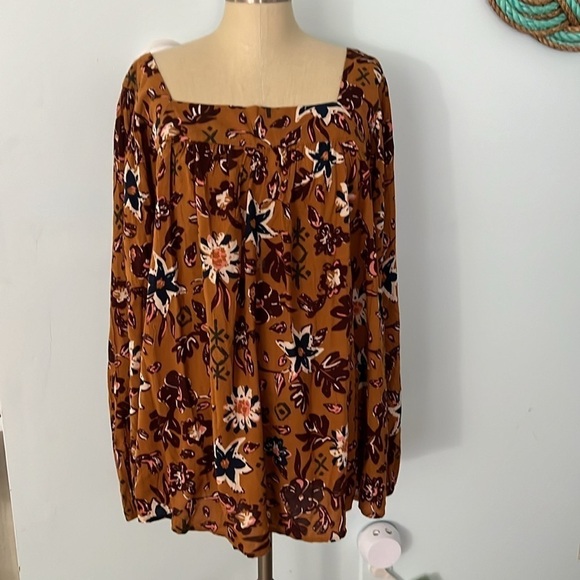 Sonoma Goods for Life Square neck Volume Sleeve Top 4X - Picture 8 of 8